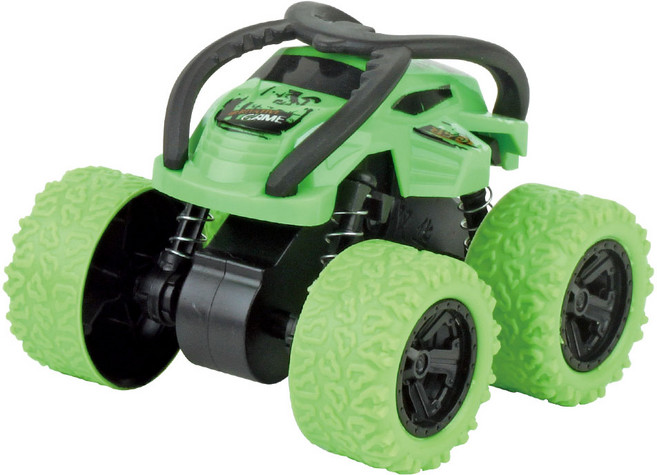 토이즈데이 360도 회전 묘기 스턴트 액션 몬스터 후렉션카 4종 자동차 장난감, 1개, 그린
