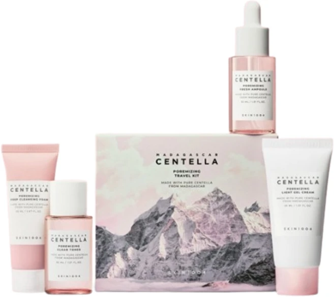 [본사정품] 스킨천사 SKIN1004 마다가스카르 센텔라 포어마이징 트래블 키트 - 모공케어 여행용 스킨케어 세트, 1세트 - 쿠팡
