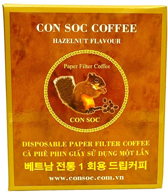 [콘삭/ 다람쥐]PN70/ 베트남 프리미엄 원두 커피/ 아라비카/로부스타/ 헤이즐넛/ 필터형/선물/ 10개입/ 5박스, 70g, 핸드드립