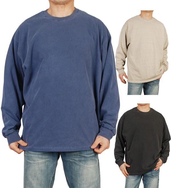 남자큰옷 MD51피그먼트10수스탠다드긴팔/빅사이즈긴팔