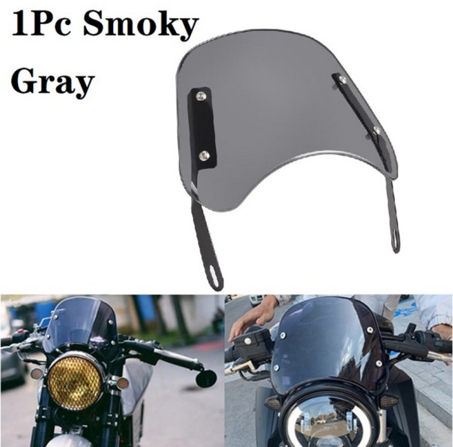 호환 앞유리 헤드라이트 트라이엄프 본네빌 스크램블러 1200 XE XC BE 2019 2020 2021용 윈드 디플렉터, [01] 1Pc Smoky Gray