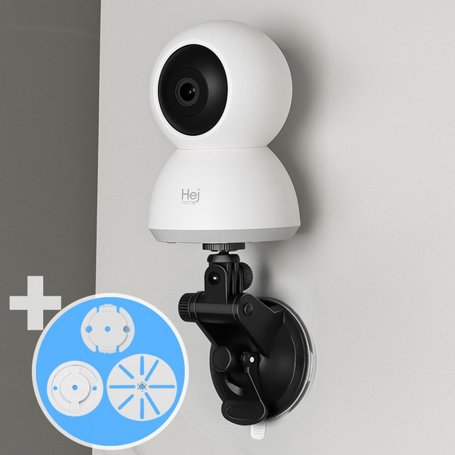 호환 홈캠거치대 무타공 흡착식 헤이홈 타포 이글루캠 티피링크 샤오미, 1세트, n1933 홈캠거치대 흡착식+브라켓3종포함