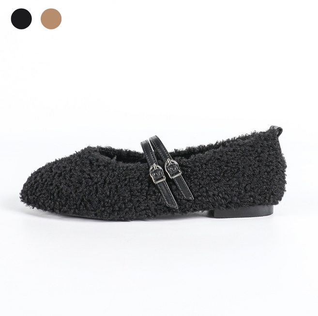 페조 여성 플랫슈즈 메리제인 겨울 단화 방한화 PZFLFR 866-6