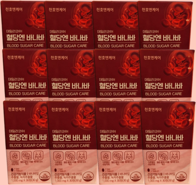 데일리코어 천호엔케어 혈당엔 바나바 30g, 30정, 12개