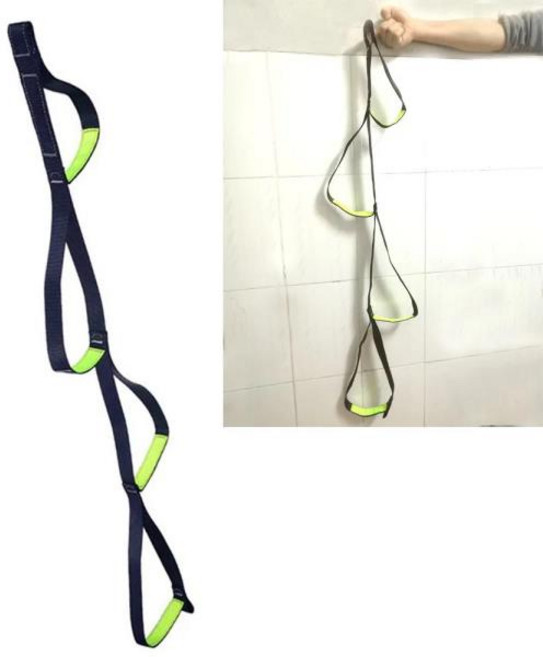 암벽 등반 4단계 Etrier 상승 로프 사다리 오름차순 슬링 마운틴 데크 구조용 풋 페달 파인 번들링, 01 Blue