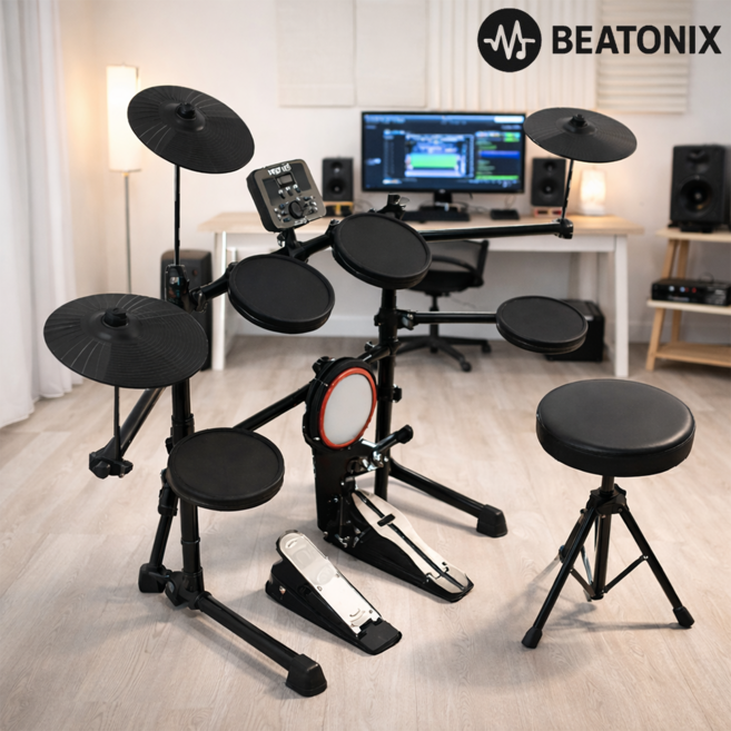 비토닉스 전자드럼 풀세트 초보자 연습 저소음 패드, 1개, TG-53F