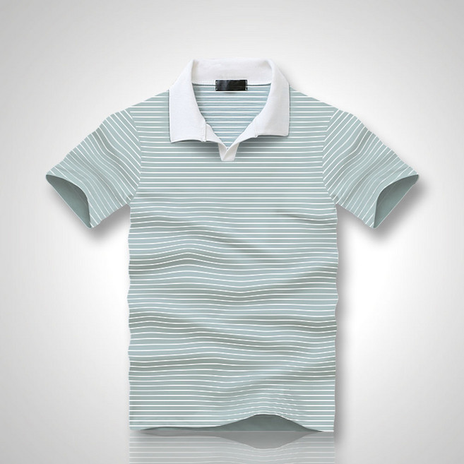 블루포스 BG피오두 스트라이프 반팔 카라티 오버핏 배색 티셔츠