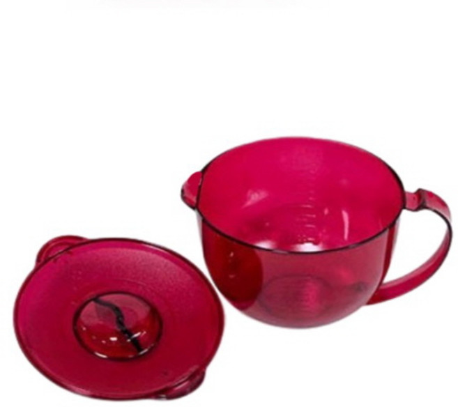 타파웨어 멀티 레인지 피쳐 1L 레드 찜요리 밥 파스타 만능 찜기 전자레인지 용기