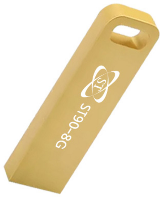 에스티원테크 ST90 USB 메모리 메탈 스틱, 8GB, 골드