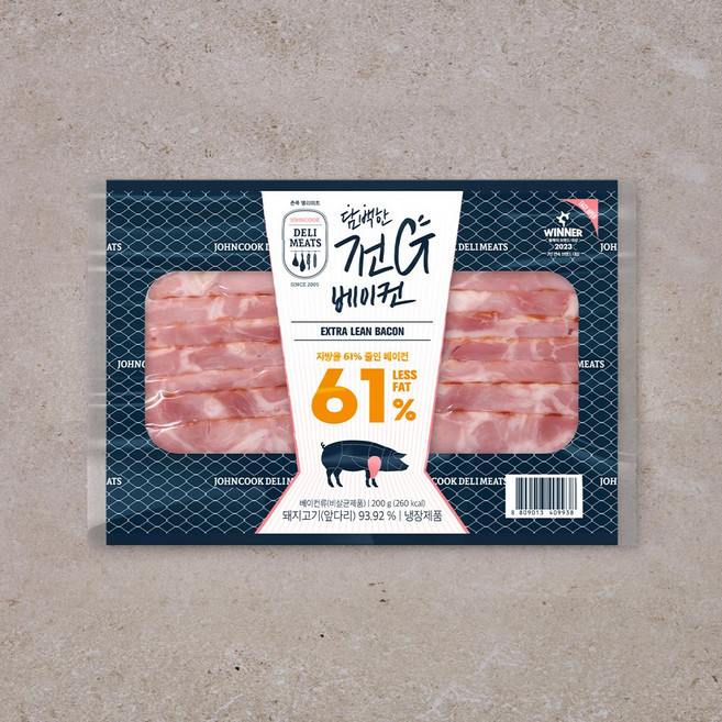 존쿡델리미트 전G베이컨 200g, 1개