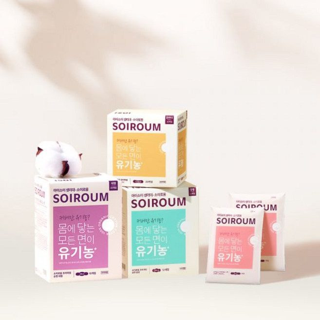 아이소이 라이브한정1회가능 소이로움 프리미엄 순면 생리대 롱라이너1팩+중형1팩+대형 1팩+오버나이트 2매 증정, 롱라이너+중형+대형(각 1팩)+오버나이트2매, 1