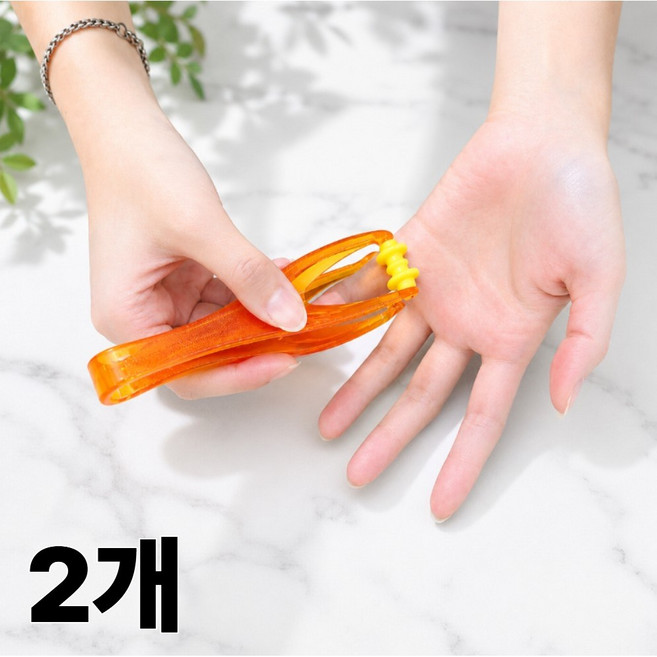 리딜 손가락 마사지기 손지압기 손가락 안마기 지압롤러, 오렌지, 2개