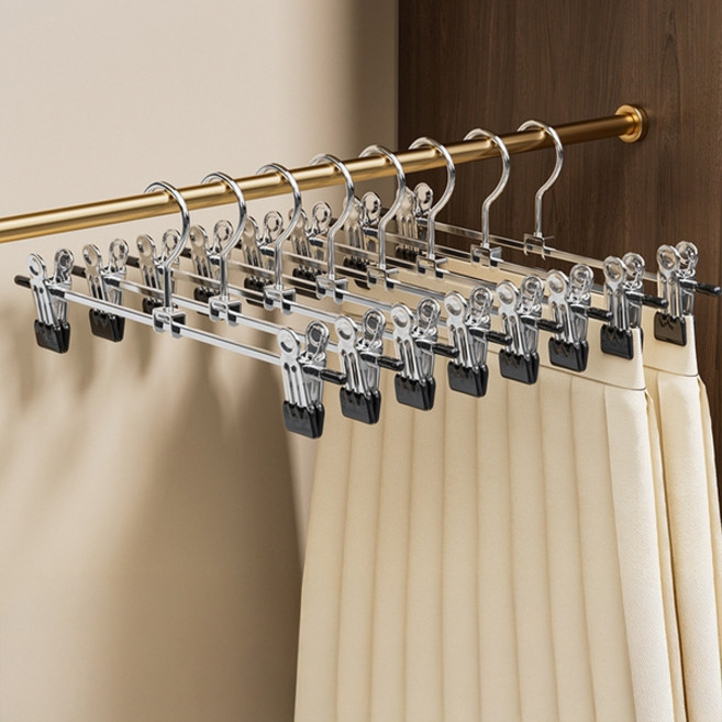 나노코팅 논슬립 무자국 미끄럼방지 집게형 치마바지걸이 30개 50개 80개 100개, 블랙