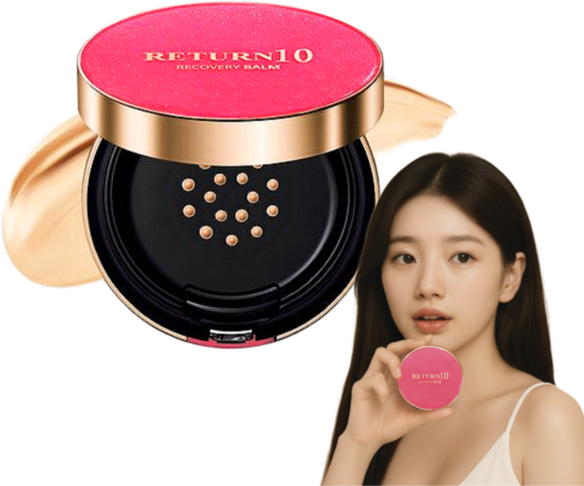 3일애 리커버리밤쿠션 톤업 촉촉 광채쿠션 성분좋은쿠션 밝은피부 21호(, 15g, 1개