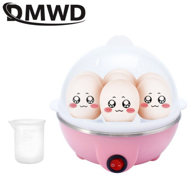 미니계란찜기 맥반석구운계란기계 계란굽는 110V/220V 다기능 급속 난방 전기 계란 밥솥 7 보일러 음식 기, [04] 분홍색, [01] 220V