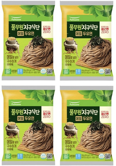풀무원 지구식단 메밀두유면, 150g, 4개