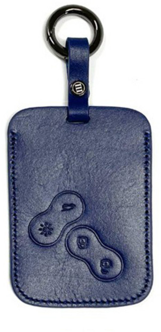 아이루스 가죽 스마트 키케이스 자동차 차키케이스 키홀더 현대 기아 제네시스, SM-1, 네이비