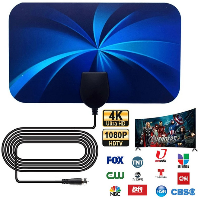 TV안테나 글로벌 디지털 TV DVB-T2 부스터 1080P 안테나 RV 실외용 HDTV 실내 스마트 TV EU 플러그, 01 Digital TV antenna, 1개