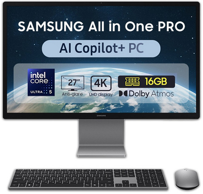 삼성전자 올인원 프로 일체형 27인치 컴퓨터, DM970AGA-L51A, RAM 16GB + SSD 512GB