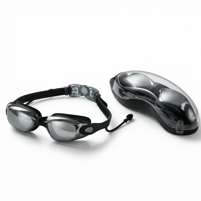 매일다미 김서림방지 미러 물안경, 1개, 블랙