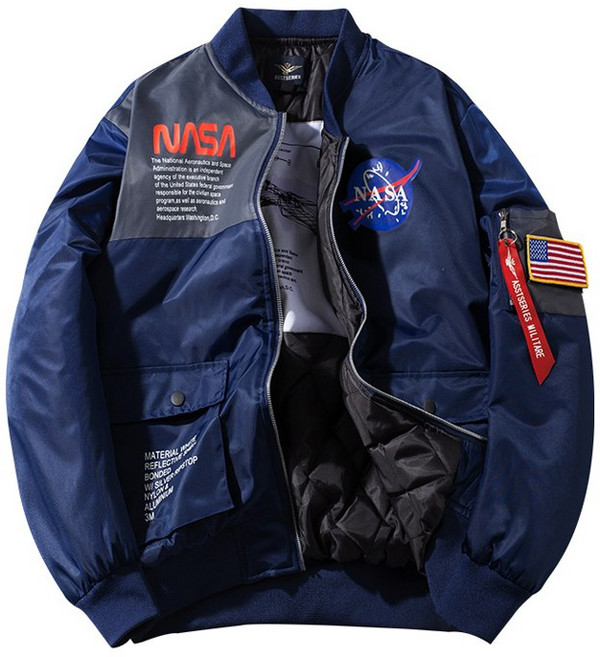 위드에이 남자 항공점퍼 간절기 자켓 봄 가을 겨울 3계절 누빔 블루종 WAH051-D