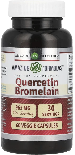 Amazing Nutrition 퀘르세틴 브로멜라인 베지 캡슐 60정, AmazingNutrition퀘르세틴브로멜라인베지캡슐6, 1개 - 쿠팡