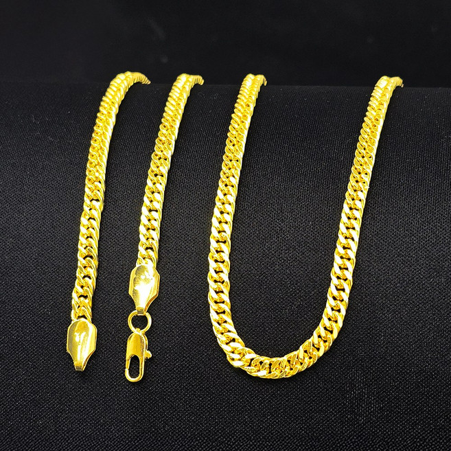 남성 4mm 골드 코어 체인 목걸이 62cm 볼드 심플 체인 변색방지 도금 빅사이즈 볼드