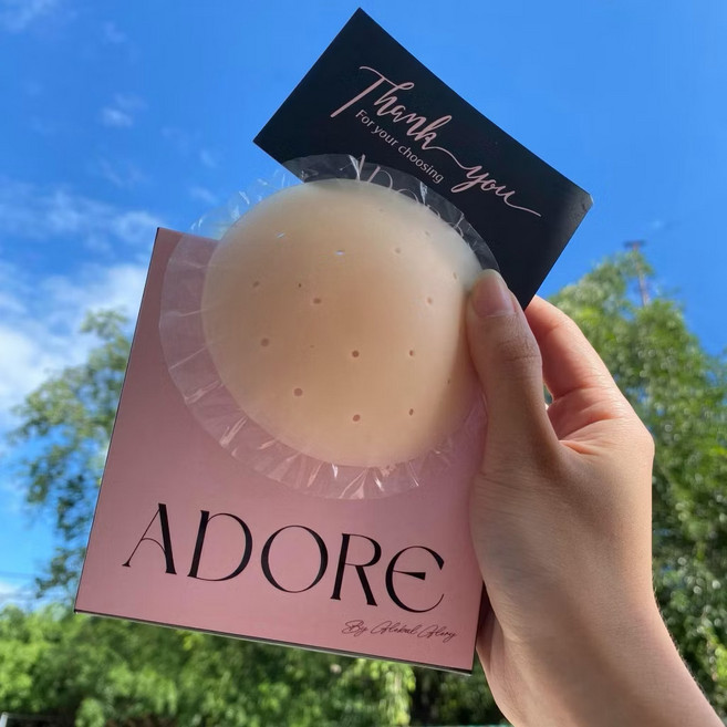 ADORE 가슴 패치 통기 볼록스 방지 니플 살색 2P, 1개