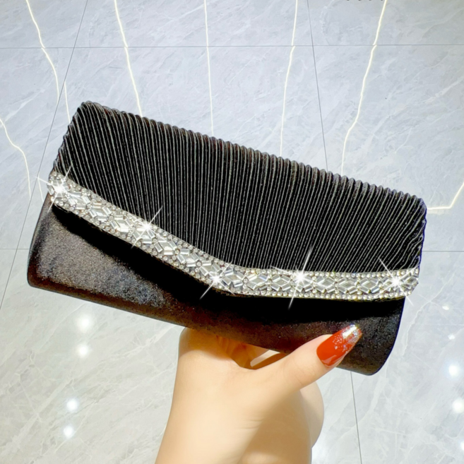 NY STYLE 반짝반짝 큐빅 드레스 클러치백