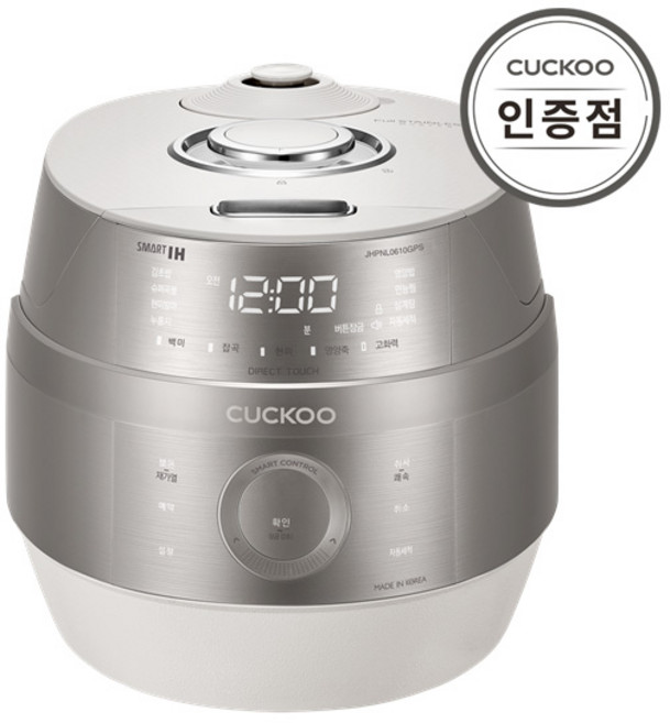 쿠쿠 6인용 IH전기압력밥솥, CRP-JHPNL0610GPS, 그레이스 화이트