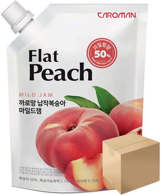 까로망 납작복숭아 리플잼 1kg 2개, 12개