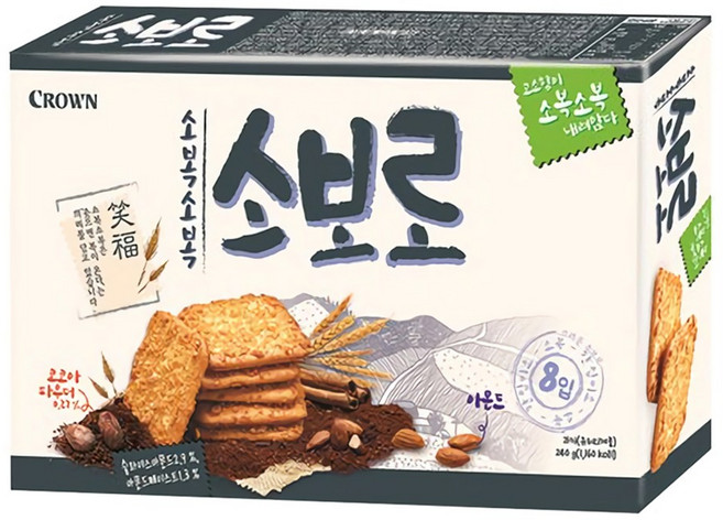 크라운 소복소복 소보로, 240g, 10개