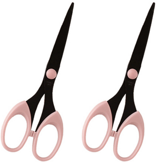 북유럽풍 스테인리스 스틸 데스크 다용도 가위, 핑크, 2개