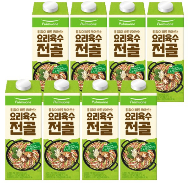 풀무원 요리육수 전골 1000mlX8팩, 1L, 8개