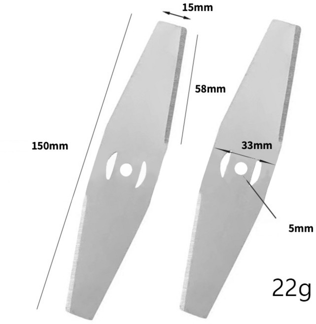 예초기용 안전날 제초기 예초톱날 이도날 일자핏 예초기날 6인치, 12개