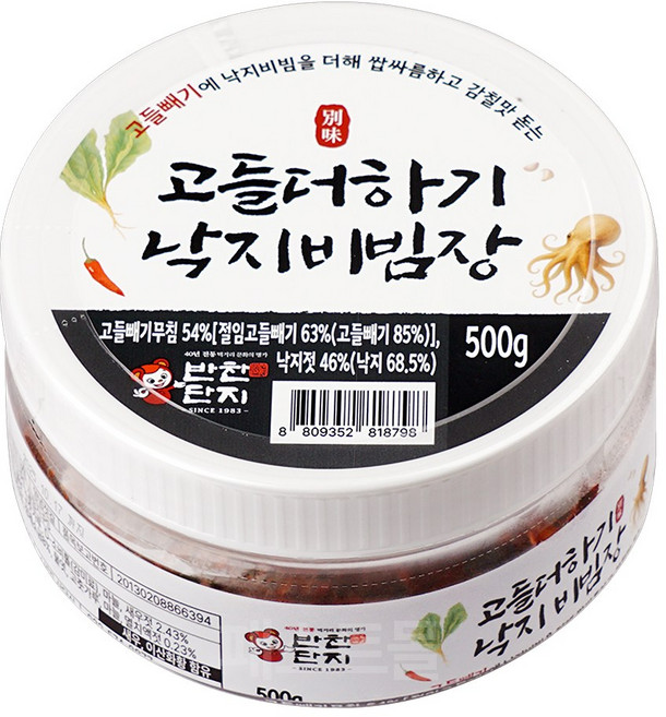 반찬단지 고들더하기 낙지비빔장, 1개, 500g