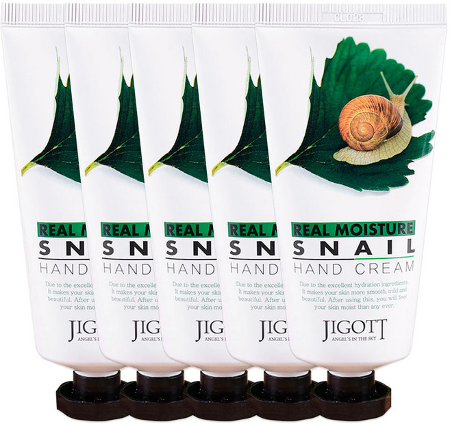 지고트 리얼 모이스처 스네일 핸드크림, 5개