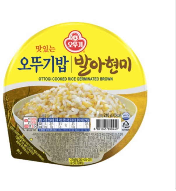 오뚜기 발아현미밥, 210g, 12개