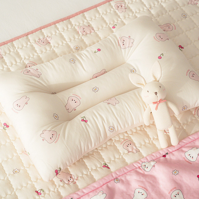 마롤로뜨 어린이 경추베개 모달 면 빨아쓰는 일체형 주니어 여성 아기 키즈 베개, 아이보리 마롱이, 1개