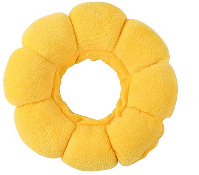 템파 고양이 강아지 폭신 넥카라 도톰한 귀엽고 화사한 안심 목커버 목도리, 1개, 옐로우