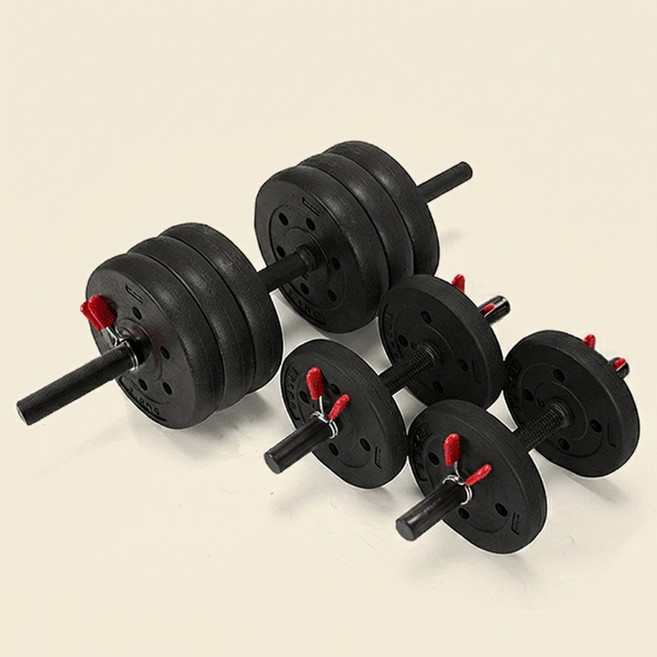 반석스포츠 PVC바벨 23kg 세트 아령 덤벨 헬스기구 운동기구 홈트레이닝 조립아령 조립덤벨 무게조절아령 무게조절덤벨, 2.5kg X 6개 + 1.25kg X 4개 구성, 1개