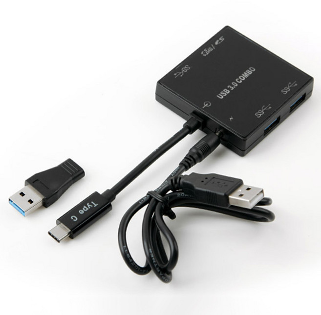 C타입 멀티 카드리더기 마이크로SD메모리 TF카드 OTG 허브 USB, 1개