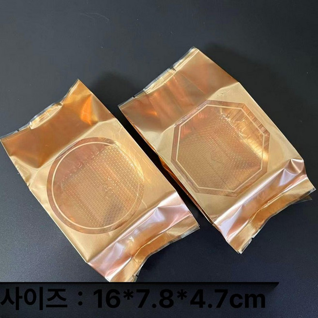 포장 용기 월병 답례품 투명형 디저트 쇼핑백 포함 양갱, 1, 1개, 3348 내부 트레이용 골드 창문 100장
