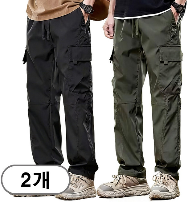 차쿠 1+1 남성 캐주얼 바지 카고팬츠 방수 방풍 멀티포켓 4계절 여름 겨울 기모 카고바지 등산 아웃도어 바지 작업복바지