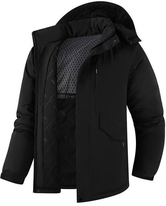 ZAJA 남성 빅사이즈 방수 도톰 후드형 숏 패딩 점퍼