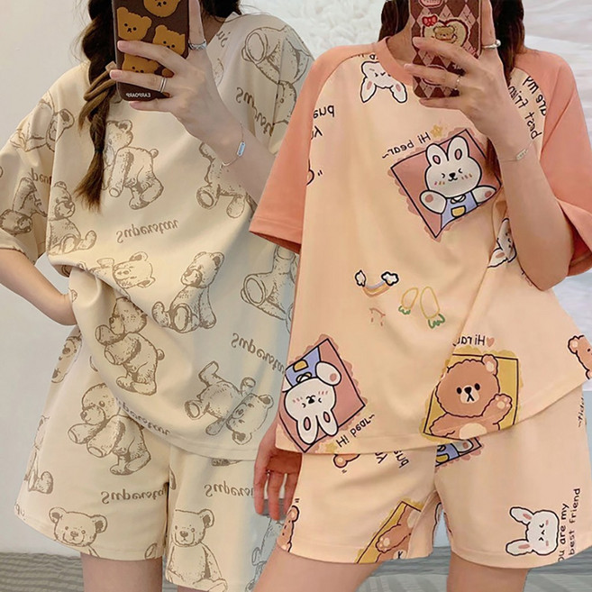 1+1 밍밍 반팔+반바지 파자마세트 잠옷 홈웨어 상하세트