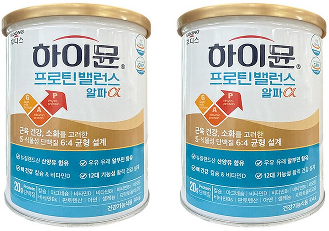 일동후디스 하이뮨 프로틴 밸런스 알파@, 2개, 304g