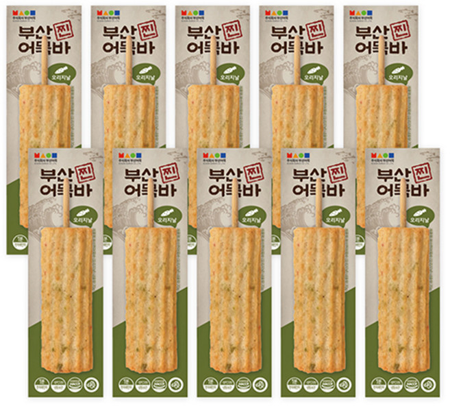 부산어묵 찐어묵바 오리지널 70g, 10개