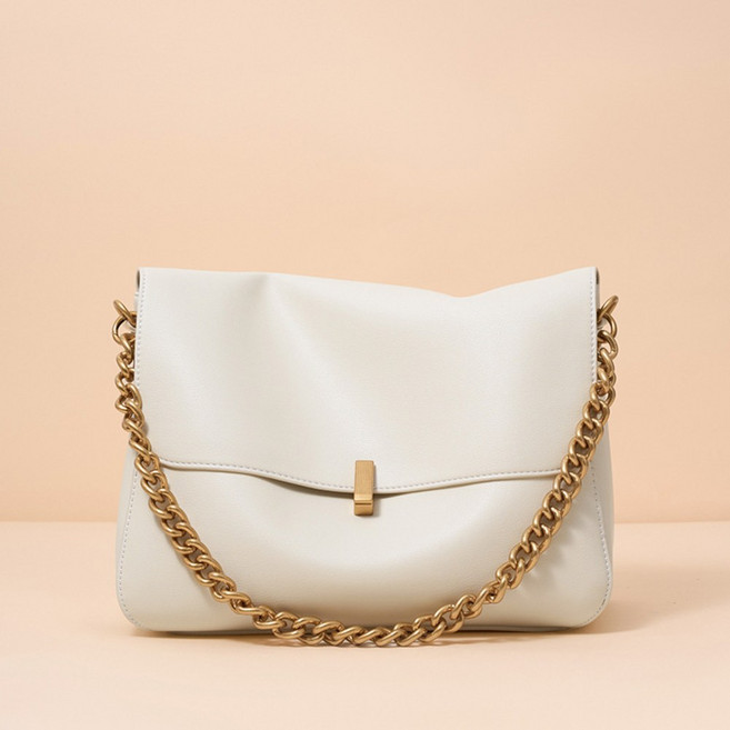 S.S.N 천연 소가죽 여성 체인 숄더백 토트백 데일리 가방