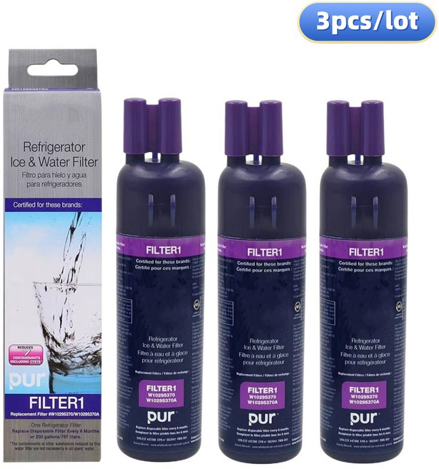 호환부품 필터 1 용 냉장고 정수 필터 교체 W10295370A, 02 3PCS_0 CHINA, 한개옵션1